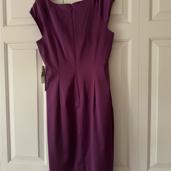 Kay Unger Orchid silk dress. - Picture 2 of 4